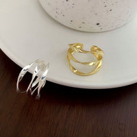 Three-Layer Twisted Cross Adjustable Ring