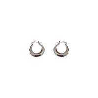 Huggie Circle 17mm Sterling Silver Hoop Earrings