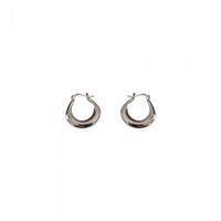 Huggie Circle 17mm Sterling Silver Hoop Earrings