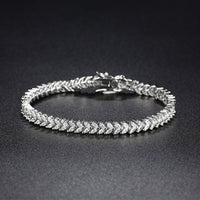 Ear of Wheat Crystal Bracelet 925 Sterling Silver
