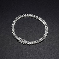 Ear of Wheat Crystal Bracelet 925 Sterling Silver