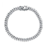 Ear of Wheat Crystal Bracelet 925 Sterling Silver