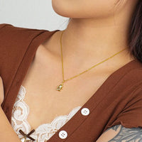 Gingerbread Man Pendant Necklace, 925 Sterling Silver