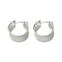 Wide Circle Sterling Silver Hoop Earrings