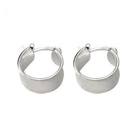 Wide Circle Sterling Silver Hoop Earrings