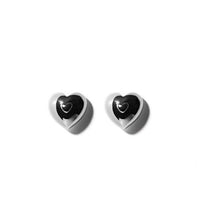 Honey Moon Double Heart Stud Earrings