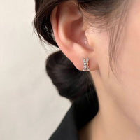 Bunny Rabbit Crystal Sterling Silver Stud Earrings