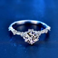 1 ct Moissanite Bouquet Flower Ring