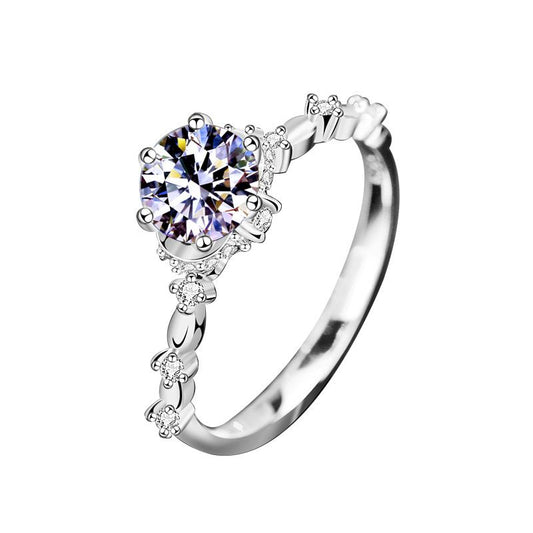 1 ct Moissanite Bouquet Flower Ring