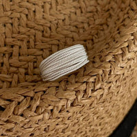 Wrapped Up Overlapping Textured Bead Ring