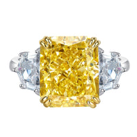 10x12mm Emerald Created High Carbon Diamond Sterling Silver Ring