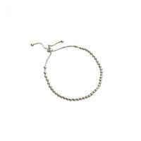 Casual Adjustable Bead Bracelet, 925 Sterling Silver