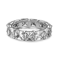 Geometry Square Crystal Adjustable 925 Sterling Silver Ring