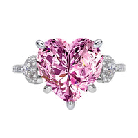 Heart 12x12mm Cubic Zirconia Ring in 925 Sterling Silver