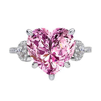 Heart 12x12mm Cubic Zirconia Ring in 925 Sterling Silver