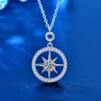 Classic Moissanite Octopus Star 925 Sterling Silver Necklace