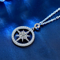 Classic Moissanite Octopus Star 925 Sterling Silver Necklace