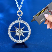 Classic Moissanite Octopus Star 925 Sterling Silver Necklace