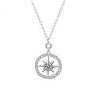 Classic Moissanite Octopus Star 925 Sterling Silver Necklace