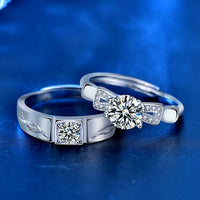 Moissanite Crystal Christmas Tree Adjustable Ring in 925 Sterling Silver