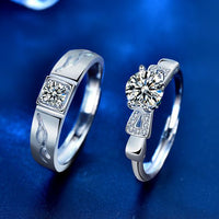 Moissanite Crystal Christmas Tree Adjustable Ring in 925 Sterling Silver