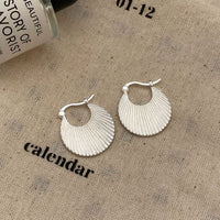 Office Geometry Folding Handbag 925 Sterling Silver Hoop Earrings