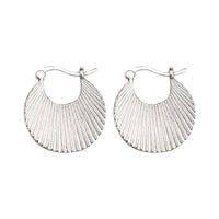 Office Geometry Folding Handbag 925 Sterling Silver Hoop Earrings