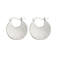 Office Geometry Folding Handbag 925 Sterling Silver Hoop Earrings