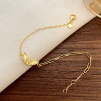 Honey Moon Bunny Ear Bow-Knot 925 Sterling Silver Bracelet