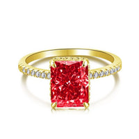 8x10mm Baguette Cubic Zirconia Sterling Silver Ring