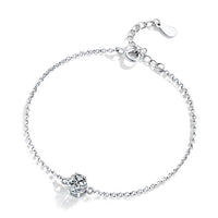 Six-Claw Round Moissanite Crystal Bracelet