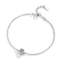 Six-Claw Round Moissanite Crystal Bracelet