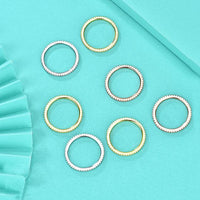 Minimalist Crystal Line Stacker Ring
