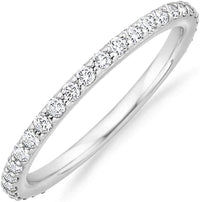 Minimalist Crystal Line Stacker Ring