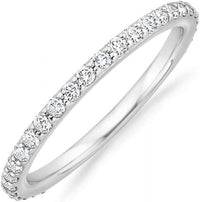 Minimalist Crystal Line Stacker Ring