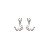Irregular Croissant Sterling Silver Stud Earrings