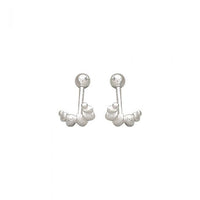 Irregular Croissant Sterling Silver Stud Earrings