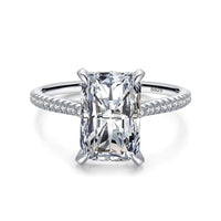 Geometry Moissanite Baguette Adjustable Ring