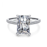Geometry Moissanite Baguette Adjustable Ring
