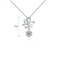 Moissanite Bouquet Flower Necklace in 925 Sterling Silver