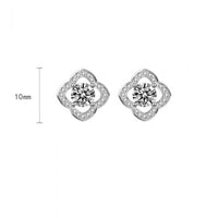 Moissanite Four-Leaf Clover 925 Sterling Silver Stud Earrings
