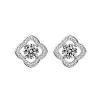 Moissanite Four-Leaf Clover 925 Sterling Silver Stud Earrings