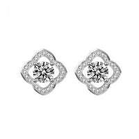 Moissanite Four-Leaf Clover 925 Sterling Silver Stud Earrings