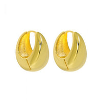 Curved French Retro S925 Sterling Silver Earrings