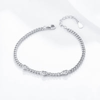 Solid Sterling Silver Gold Bracelet with Cubic Zirconia