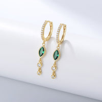 Sterling Silver Cubic Zirconia Long Drop Earrings