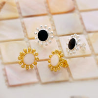 Summer Sweet Enamel Sunflower Stud Earrings