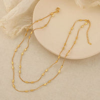 Octagonal Cylinder Double-Layer 925 Sterling Silver Necklace