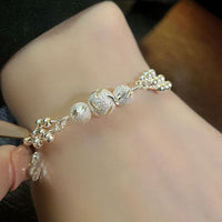 Triple Layer Bead 925 Sterling Silver Bracelet