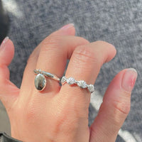 Three Sea Shell Sterling Silver Adjustable Ring